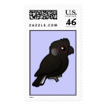 White-tailed Black Cockatoo Stamp