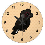 White-tailed Black Cockatoo Wall Clock
