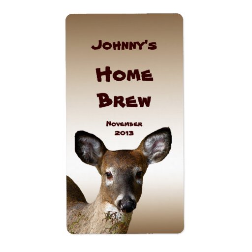 White Tailed Deer Beer Label Zazzle