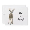 White Tailed Deer Buck Invitation