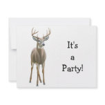 White Tailed Deer Buck Invitation