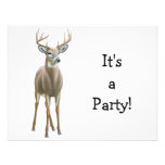 White Tailed Deer Buck Invitation