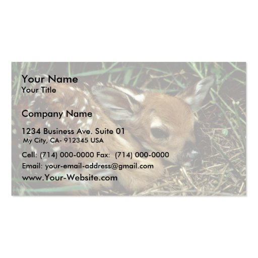 White-tailed Deer Business Card Templates (front side)