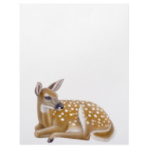 White Tailed Deer Fawn Letterhead