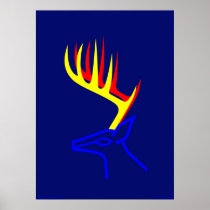White Taled Deer Print