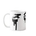 White Tattoo Eyes Art mugs
