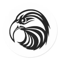 White Tattoo Tribal Eagle stickers