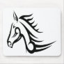 White Tattoo Tribal Horse Mouse Mats