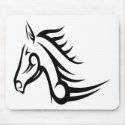 White Tattoo Tribal Horse mousepads by WhiteTiger_LLC White Tattoo Tribal Horse mousepads