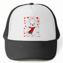 White Teddy Bear and Hearts hats by BlayzeInk White Teddy Bear and Hearts hats