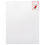 White Teddy Bear and Hearts letterhead
