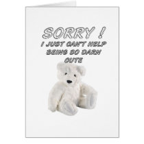 WHITE TEDDY CUTE note card by DODGERFL WHITE TEDDY CUTE note card