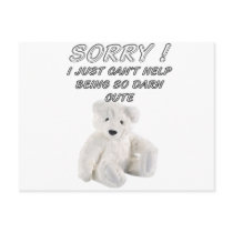 WHITE TEDDY CUTE post card postcards by DODGERFL WHITE TEDDY CUTE post card postcards
