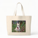 White Terrier Tote Bag by animaltees White Terrier Tote Bag