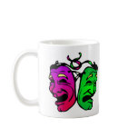 White Theater Masks mugs