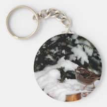 White-throated sparrow key chains