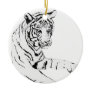 White Tiger Art Painting Ornament