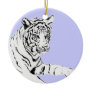 White Tiger Art Painting Ornament