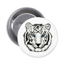 White tiger button