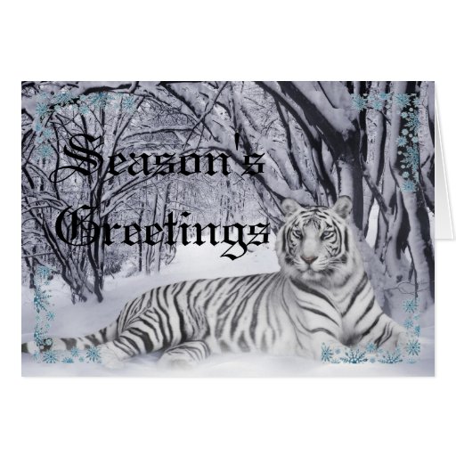 White Tiger Christmas Card | Zazzle