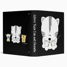 White Tiger Cub and Friends Avery Binder