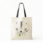 White Tiger Cub Tote Bags