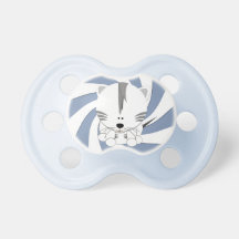 White Tiger Cub Blue Pacifier