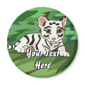 White Tiger Cub Magnet by Customizables White Tiger Cub Magnet