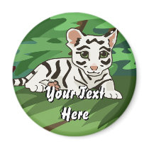 White Tiger Cub Magnet by Customizables White Tiger Cub Magnet