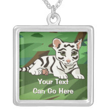 White Tiger Cub Necklace