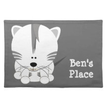 White Tiger Cub Placemat
