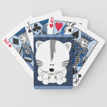 White Tiger Cub Playing Cards