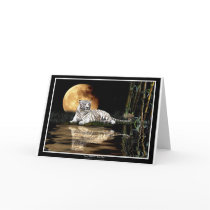WHITE TIGER Endangered Species Series Greeting Card