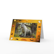 White Tiger Fancy Halloween Cards