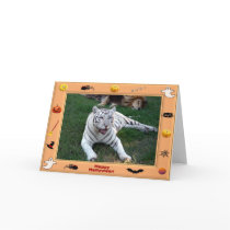 White Tiger Fancy Halloween Cards