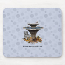 White Tiger Fountain 1 Mousepad