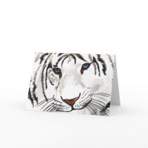 White Tiger Greeting Card