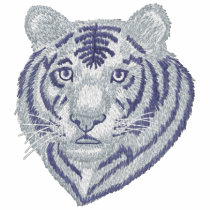 White Tiger Head embroidered shirts by ZazzleEmbroidery White Tiger Head embroidered shirts