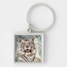 white tiger key chain