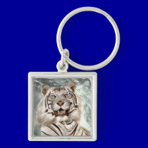 white tiger keychains