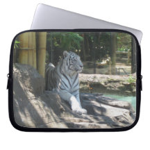 White Tiger Laptop Computer Sleeves