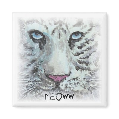 white tiger, meoww magnet by yioryia