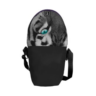 White Tiger Mini Bag Tote Purse Courier Bag