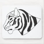 White tiger mouse pad