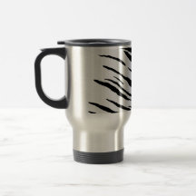 White Tiger or Zebra Striped Mugs