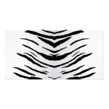 White Tiger or Zebra Striped Photo Card