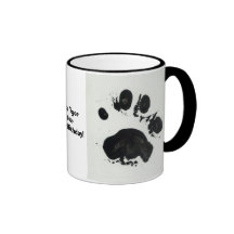 White Tiger Paw Print Mug