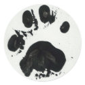 White Tiger Paw Print Sticker (Small)