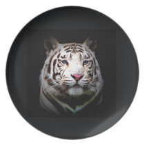 White Tiger Dinner Plate