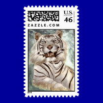 white tiger postage